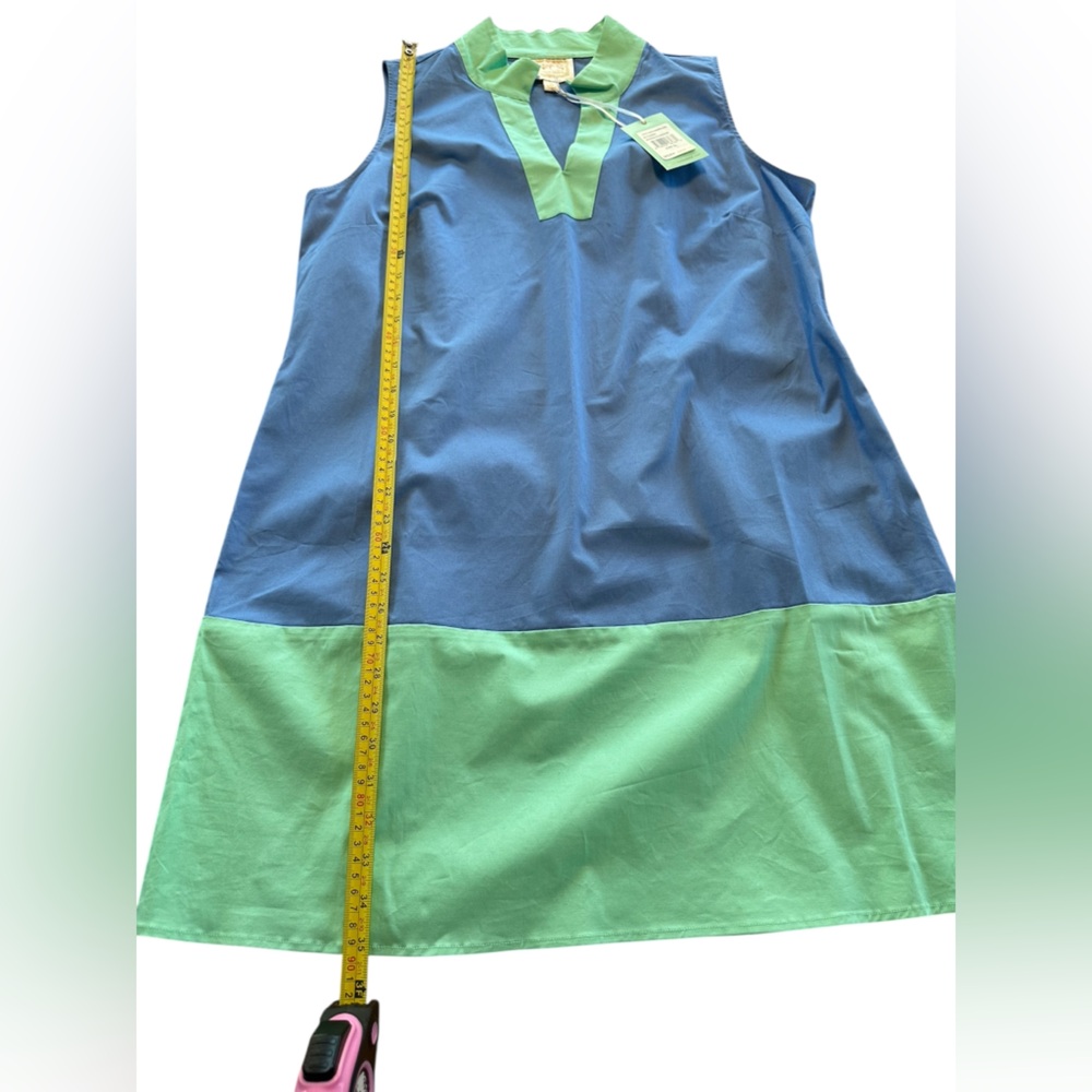 Sail to Sable Blue Mint Colorblock Sleeveless Shift Dress NWT XL Preppy Summer - Picture 6 of 10